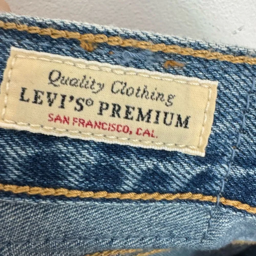 LEVI’S ANKLE COLUMN SKIRT in Vintage Blue